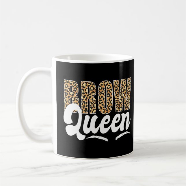 Caneca De Café Brow Queen Brow Artista Brow Tech Leopardo Brow Qu (Esquerda)