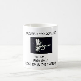 Caneca De Café "Brown Coachman" - Trout Fly "To Do List"