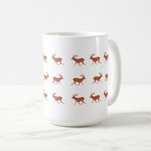 Caneca De Café Brown Deer Walking - Padrão Festivo