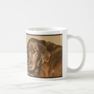 Caneca De Café Brown Eyed o cão irlandês dourado