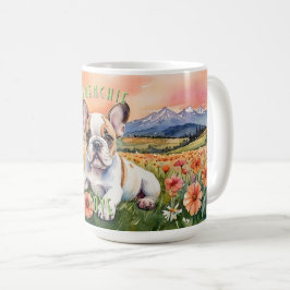 Caneca De Café Brown & White Frenchie: A alegria da sua manhã