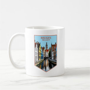 Caneca De Café Bruges Belgium Europe