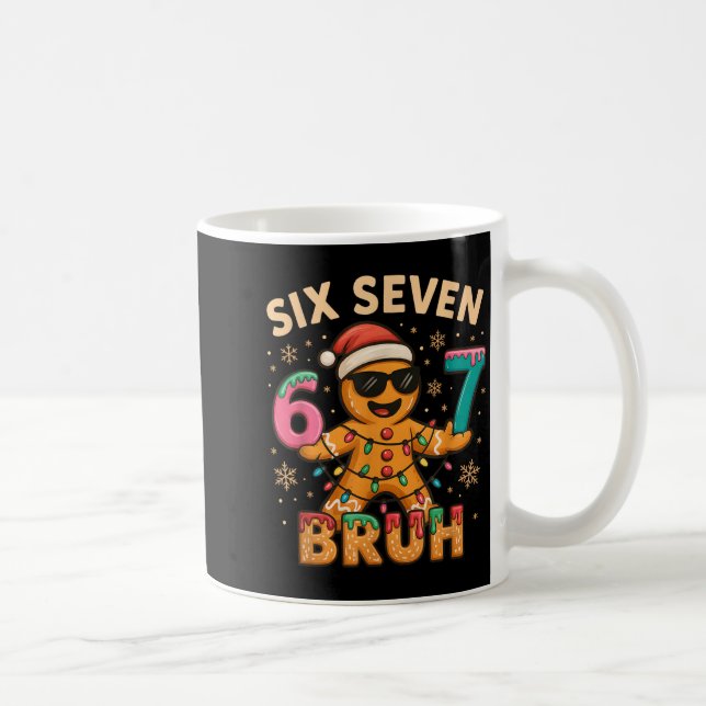 Caneca De Café Bruh 67 Christmas Six Seven Gingerbreadman Boys 67 (Direita)