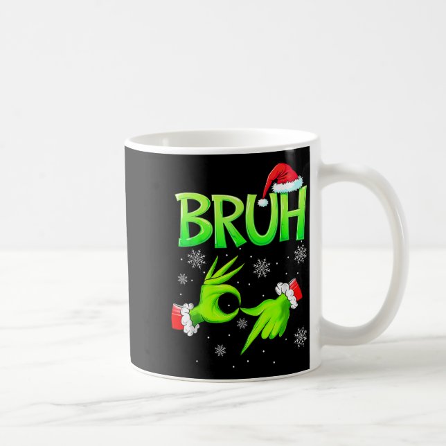 Caneca De Café Bruh 67 Six Seven 6 7 Meme Christmas Funny Gen Alp (Direita)