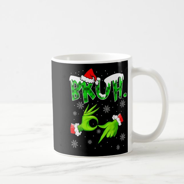 Caneca De Café Bruh 67 Six Seven 6 7 Meme Christmas Funny Gen Alp (Direita)