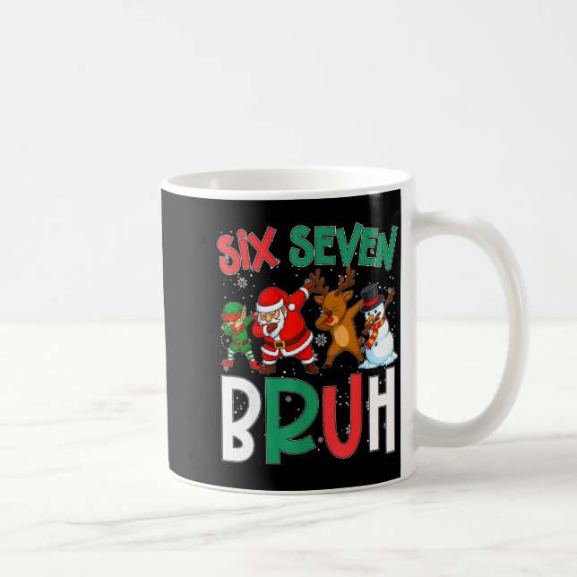Caneca De Café Bruh 67 Six Seven 6 7 Meme Gen Alpha Christmas Gen (Direita)