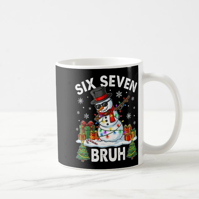 Caneca De Café Bruh 67 Six Seven Snowman Dabbing Christmas 6 7 Bo (Direita)