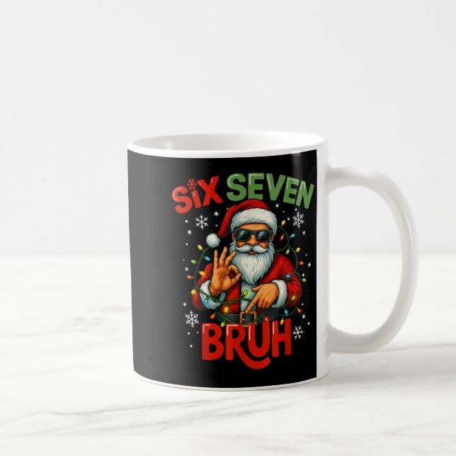 Caneca De Café Bruh 6 7 Christmas 67 Santa Six Seven Christmas Bo (Direita)