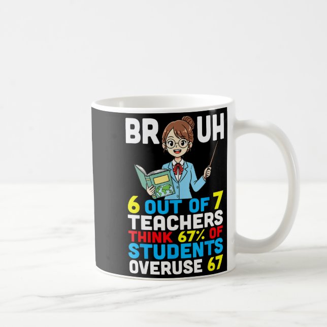 Caneca De Café Bruh 6 Out Of 7 Teachers Think 67 Percent Students (Direita)