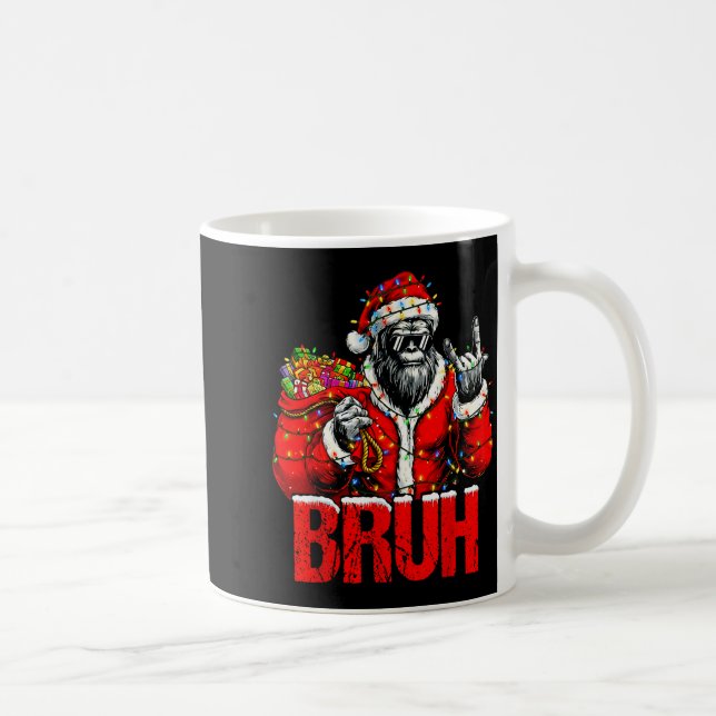 Caneca De Café Bruh Bigfoot Christmas Funny Sasquatch Xmas For Me (Direita)