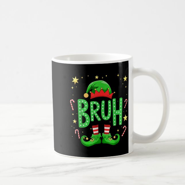 Caneca De Café Bruh Christmas Elf Funny Xmas Kids Boys Christmas  (Direita)