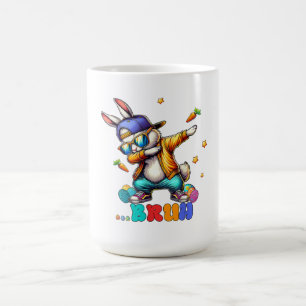 Caneca De Café Bruh Dab Bunny Páscoa Engraçado