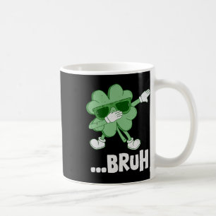 Caneca De Café Bruh Dabbing Shamrock Engraçado Crianças Homens Me