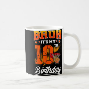 Caneca De Café Bruh é o meu 10º Aniversário jogador de basquete 1
