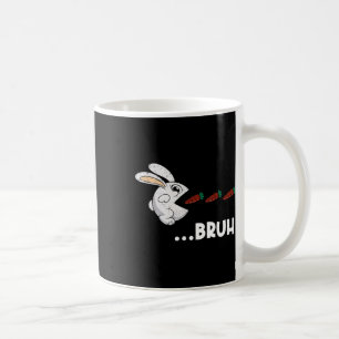 Caneca De Café Bruh Easter Bunny Comendo Chocolate Coelho