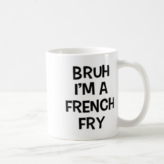 Caneca De Café Bruh, eu sou francês Fry Funny Finja o Halloween p