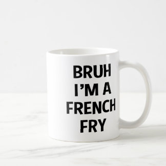 Caneca De Café Bruh, eu sou francês Fry Funny Finja o Halloween p