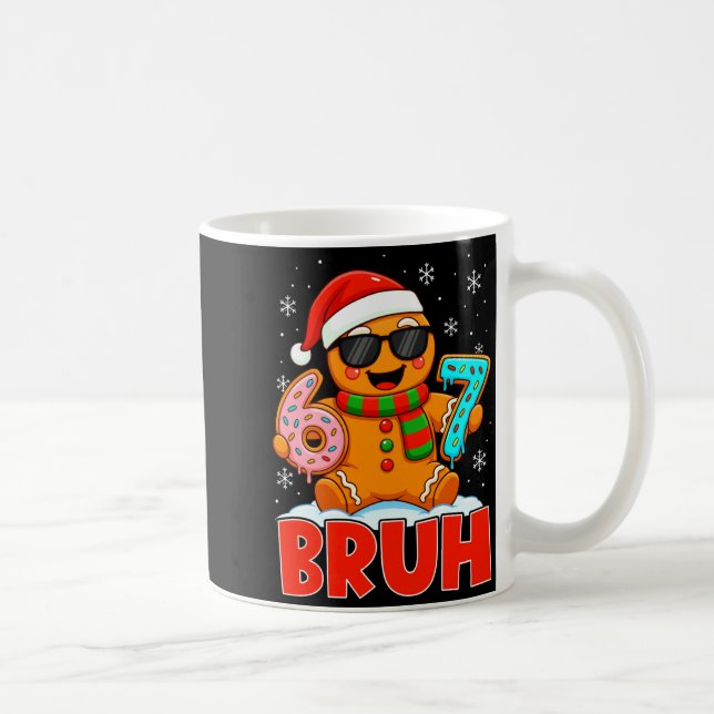 Caneca De Café Bruh Gingerbread Six Seven 67 Ice Cream Drip Chris (Direita)