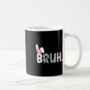 Caneca De Café Bruh Meme Dia de Páscoa Coelho Engraçado Ovos Adol