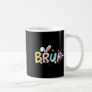 Caneca De Café Bruh meme dia de Páscoa coelho engraçado ovos meni