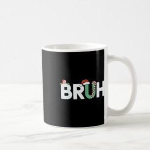 Caneca De Café Bruh Natal Engraçado Xadrez Vermelho Adolescentes