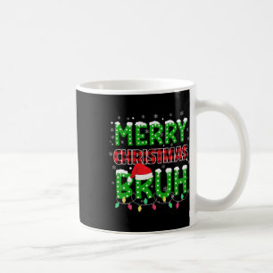 Caneca De Café Bruh Natal Red Xadrez Adolescentes Rapazes Criança