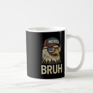 Caneca De Café Bruh Quatro 4 de Julho Águia Patriótico Americano