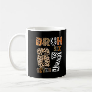 Caneca De Café Bruh Six Seven 67 Meme Estampa Animal Selvagem Str