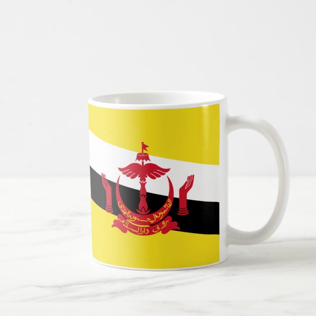 Caneca De Café Brunei Darussalam Sinalizador Cerâmico (Direita)