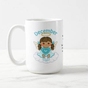 Caneca De Café Brunette do anjo de dezembro Birthstone