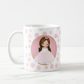 Caneca De Café Brunette Pink Princess
