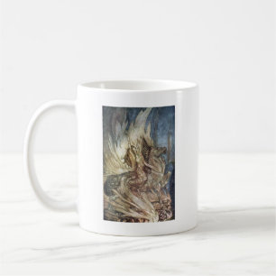 Caneca De Café Brünnhilde e a pira funerária de Siegfried