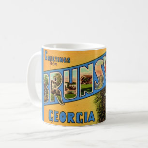 Caneca De Café Brunswick Georgia Retro Mug