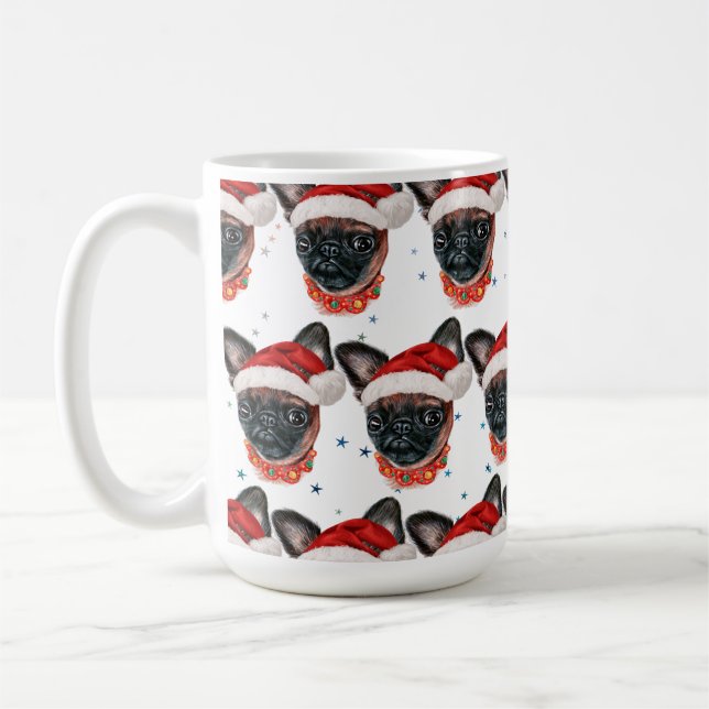 Caneca De Café Brussels Griffon Dog Breed Christmas (Esquerda)