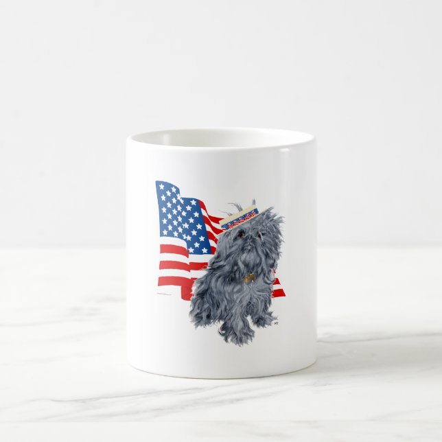 Caneca De Café Brussels Griffon Patriótico (Centro)