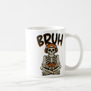 Caneca De Café Brut Skeleton Gamer Dia de as Bruxas engraçado Jog