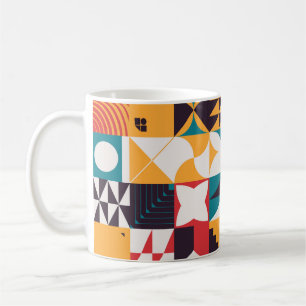 Caneca De Café Brutalismo arte inspirou um padrão abstrato feito