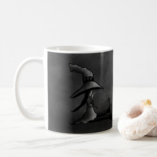 Caneca De Café Bruxa Bonita (Com Donut)