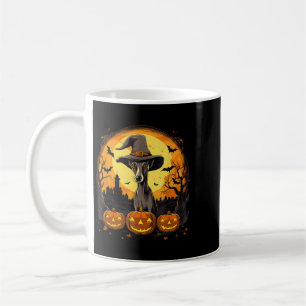 Caneca De Café Bruxa de Cachorro Whippet Assustador Halloween