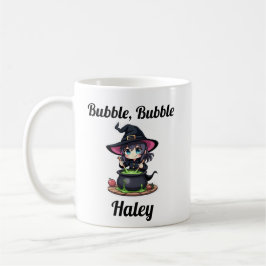 Caneca De Café Bruxa de Halloween Personalizada Bonita