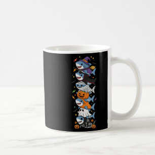 Caneca De Café Bruxa de Tubarão Engraçado Vampiro Fantasma Dia da