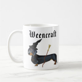 Caneca De Café Bruxa do Dachshund de Weencraft engraçada