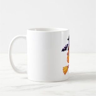 Caneca De Café Bruxa do Doce num Cabo de Vassoura