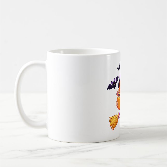 Caneca De Café Bruxa do Doce num Cabo de Vassoura (Esquerda)