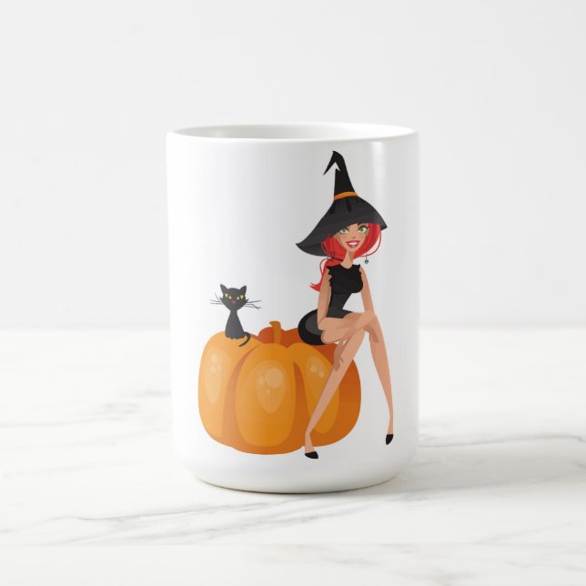 CANECA DE CAFÉ BRUXA DO HALLOWEEN (Centro)
