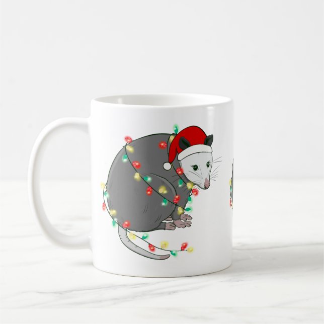 Caneca De Café bruxa do Natal santa claus (Esquerda)