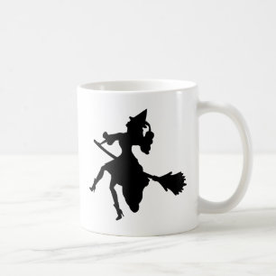 Caneca De Café Bruxa em um Brromstick