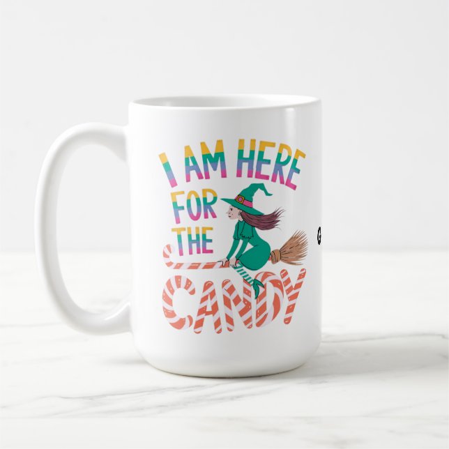 Caneca De Café Bruxa engraçada amante de doces de Halloween Fofa  (Esquerda)