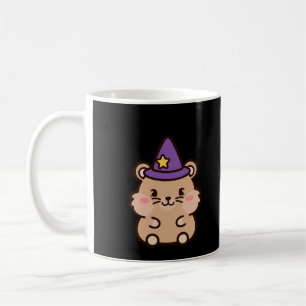 Caneca De Café Bruxa Fofa Hamster Halloween