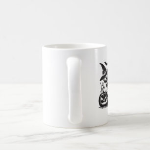 Caneca De Café Bruxa Gótica Abóbora Crânio Café Prensa Francesa S